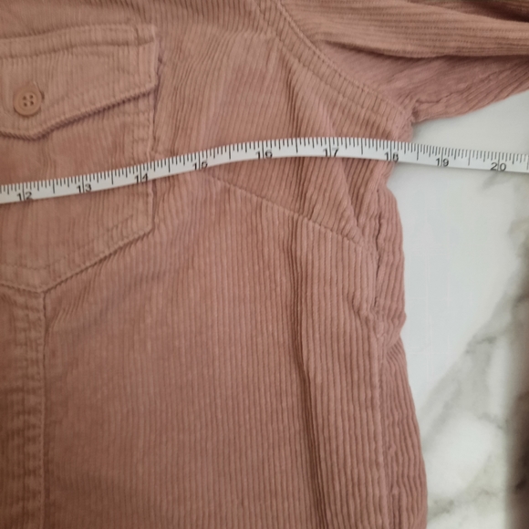 Womens Corduroy Jacket Sonoma Long Sleeve Pink Medium Zip Up - Picture 9 of 10